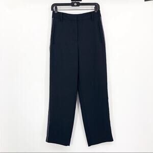 Aritzia | Wilfred Jallade Pant Crepe Ankle Crop Navy Blue Stripe 6